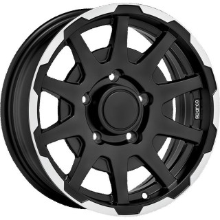 Sparco Dakar Matt Black Lip Polish 5,5x16 5x139.7 ET5 CB108,1 (No cap)