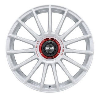 OZ Racing Superturismo Evoluzione WRC Race White Red Lettering 8x18 5x