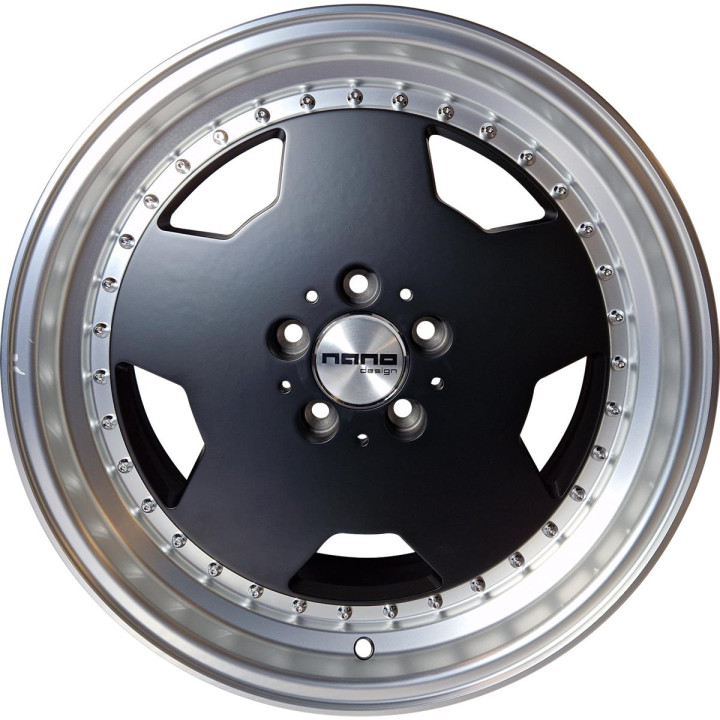 Nano 5852 Matte black machined lip 9x18 5x112 ET30 CB66,6 60° 690 kg B