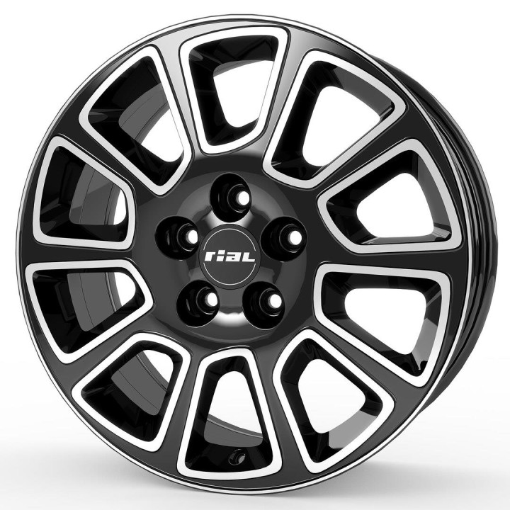 Rial Transporter 2 diamond-black frontpolished 7x17 5x114.3 ET45 CB66,