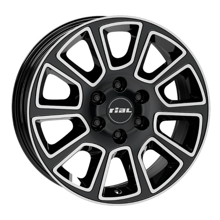 Rial Transporter 2 diamond-black frontpolished 7x17 6x130 ET50 CB84,1 