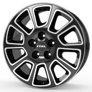 Rial Transporter 2 diamond-black frontpolished 7x17 5x112 ET51 CB66,6 