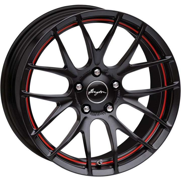Breyton Race GTS-R Matt Black with Red Undercut Area 7x17 5x112 ET48 C