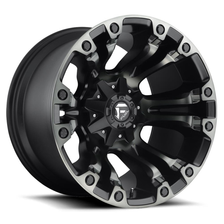 Fuel D569 Vapor Matte Black Double Dark Tint 9x18 6x139.7 ET19 CB106,0