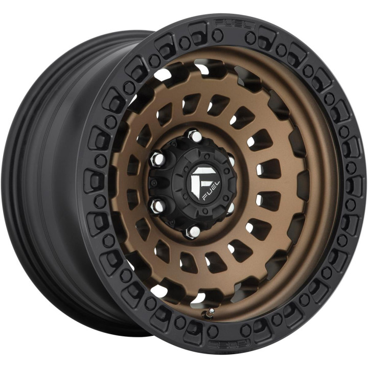 Fuel D634 Zephyr Matte Bronze Black Bead Ring 8x17 5x114.3 ET38 CB56,6
