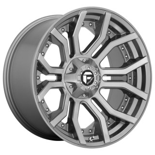 Fuel D713 Rage Platinum Brushed Gun Metal Tinted Clear 10x20 5x139.7 E