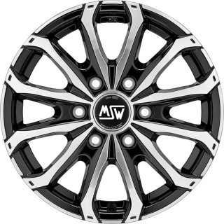 MSW 48 Van 6 Holes Gloss Black Full Polished 6,5x16 6x120 ET50 CB74,5 