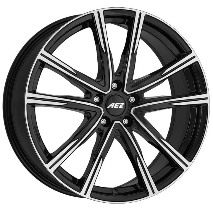 AEZ Montreal dark Black/polished 7,5x19 5x114.3 ET51 CB67,1 60° 750 kg