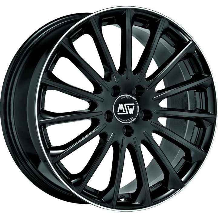 MSW 30 Gloss Black+Diamond Lip 7,5x17 5x112 ET35 CB73,1 60° 735 kg W19
